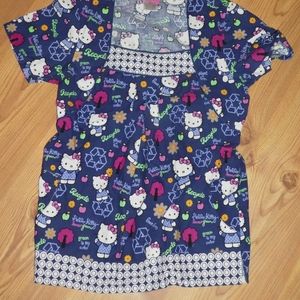Hello Kitty Scrub Top Nwot